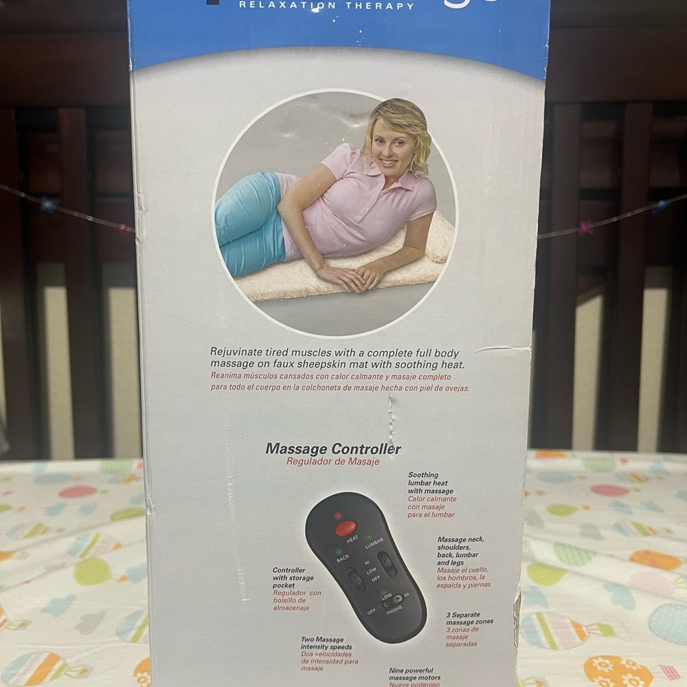 Homedics Faux Sheepskin Massage Mat with Heat - Picture 4 of 4